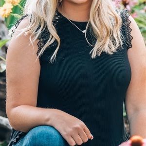 Black flowy tank top